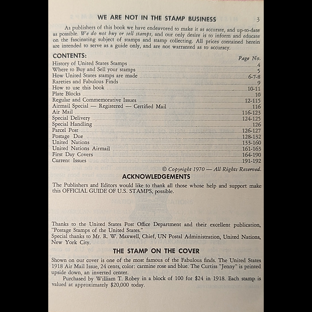 Vintage 1970 Official US Stamp Guide Paperback. Great retro ephemera!