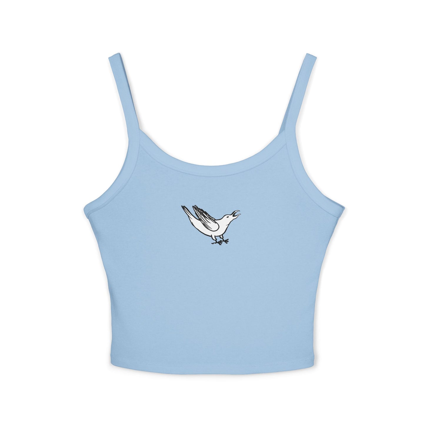 White Crow Yelling on Women's Micro-rib Tank Top