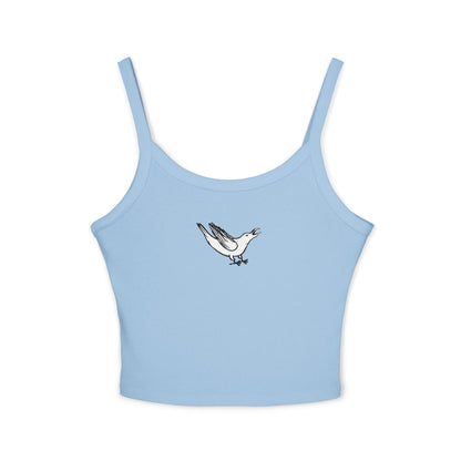 White Crow Yelling on Women's Micro-rib Tank Top