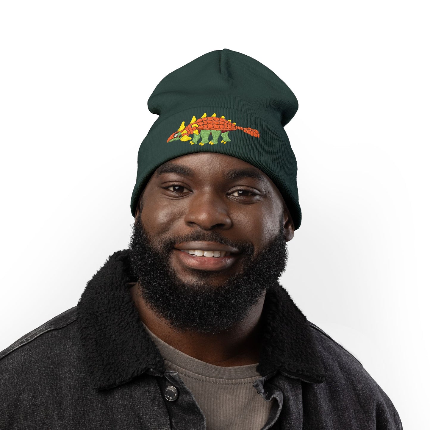 Ankylosaurus Embroidered Beanie