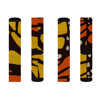 Monarch Majesty Unisex Cushioned Crew Socks ft. Original Butterfly Wing Art