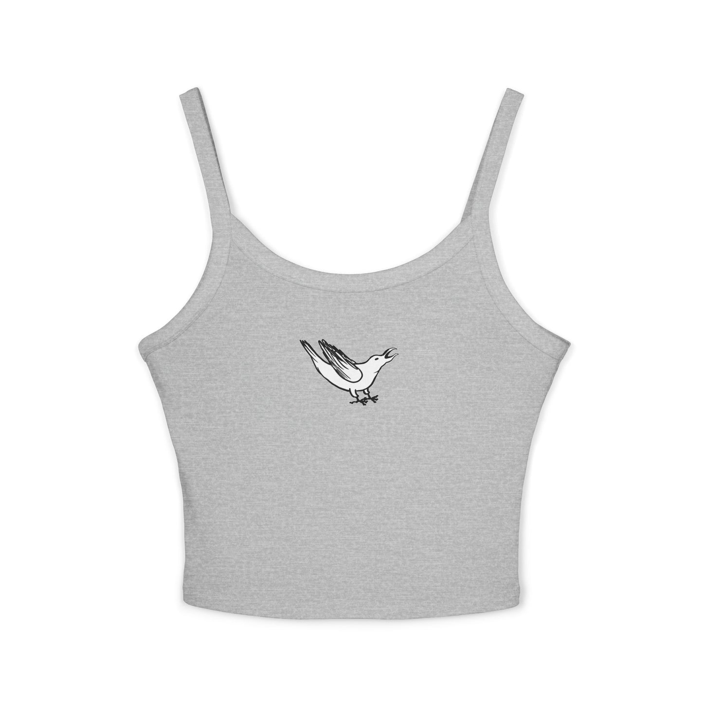 White Crow Yelling on Women's Micro-rib Tank Top