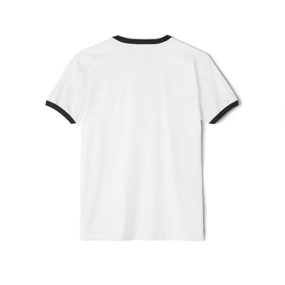 White Crow Yelling on Unisex Ringer Tee