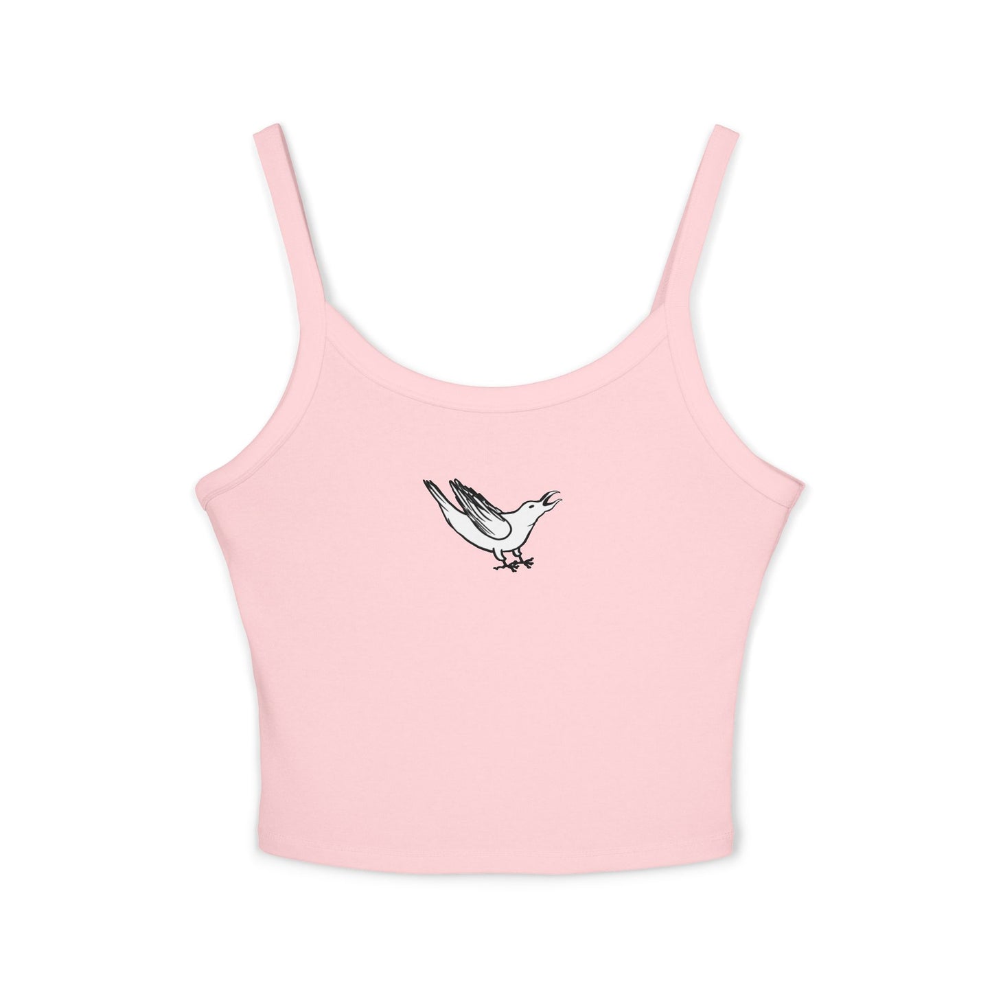 White Crow Yelling on Women's Micro-rib Tank Top