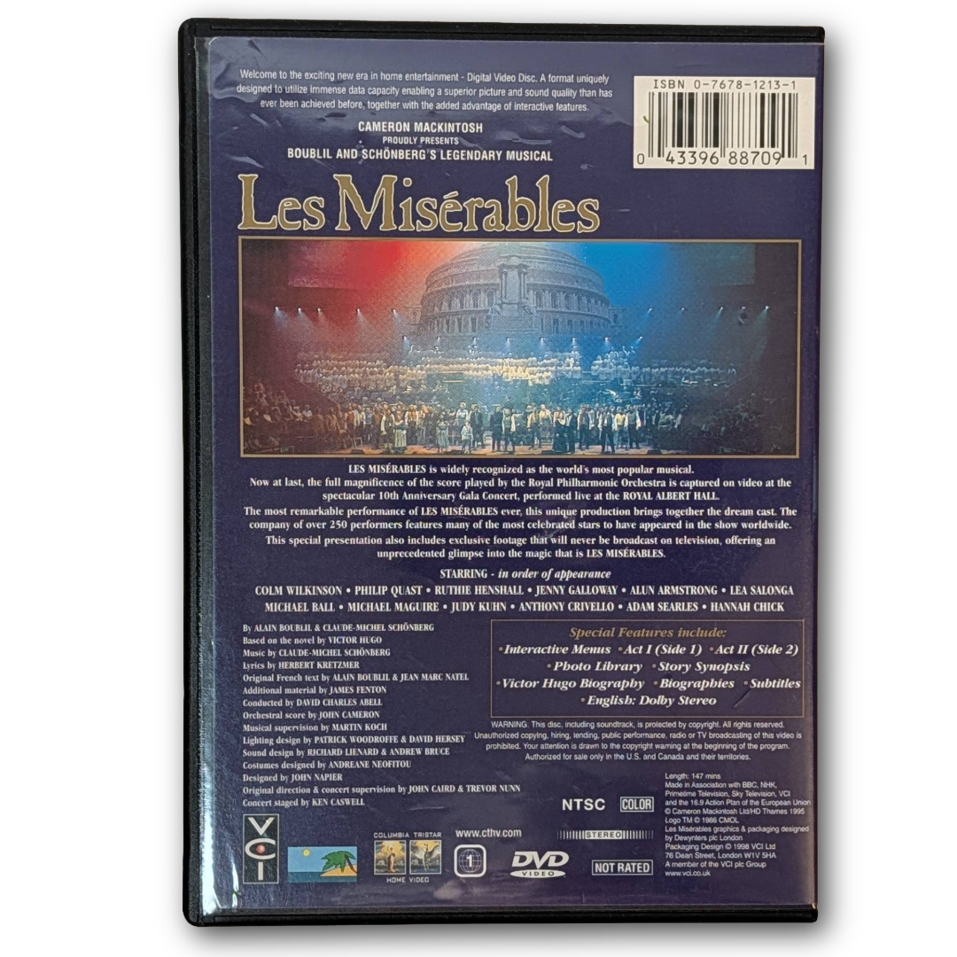 Les Misérables: The Dream Cast in Concert (DVD, 1998) - Royal Albert Hall