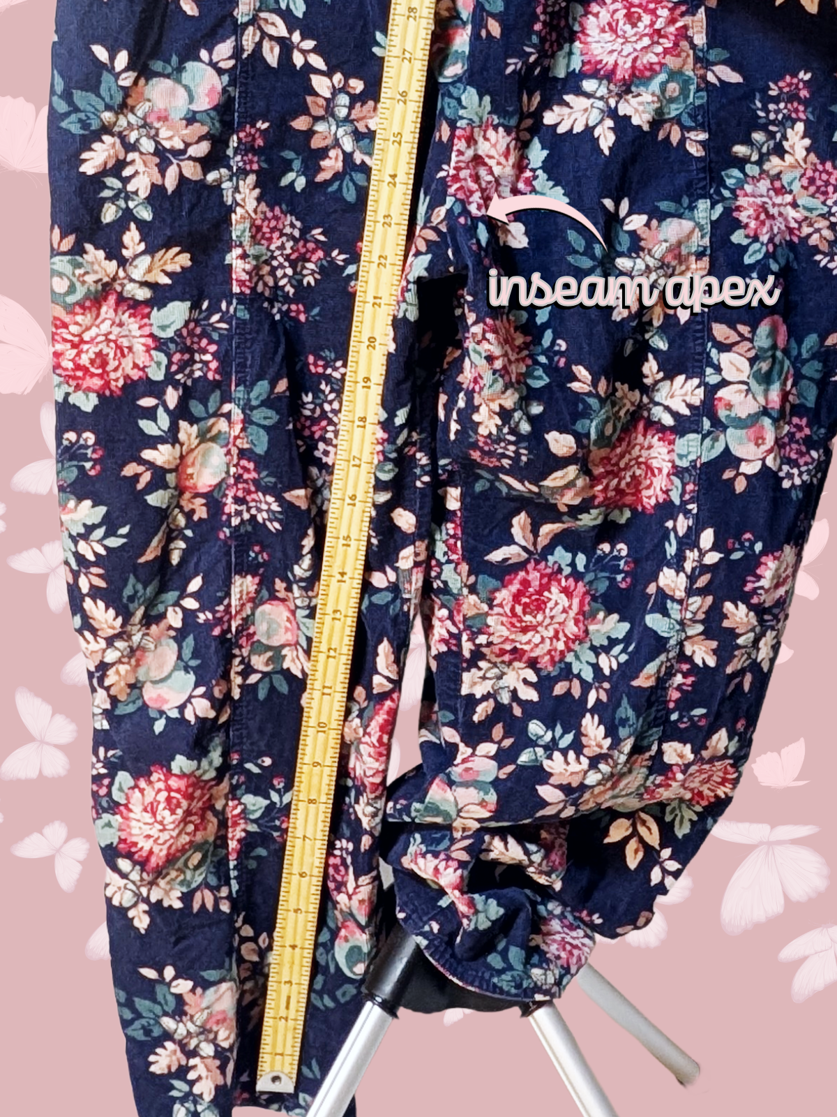 Laura Ashley Jumpsuit sz M Floral Corduroy Sleeveless Relaxed One Piece Ireland