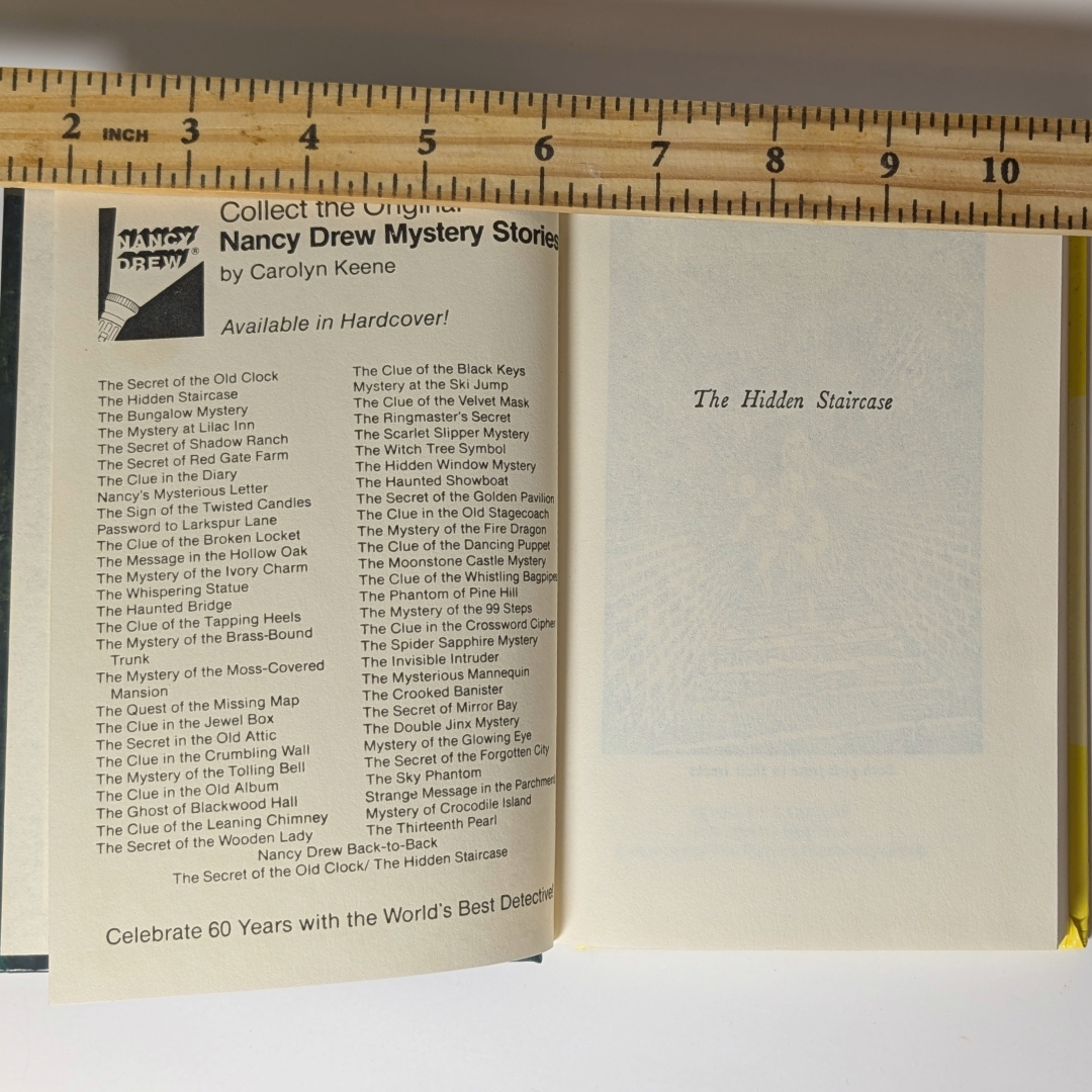 Nancy Drew: The Hidden Staircase by Carolyn Keene, 1991 printing, hardback