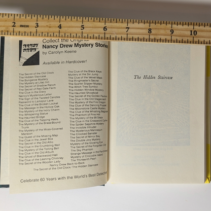 Nancy Drew: The Hidden Staircase by Carolyn Keene, 1991 printing, hardback