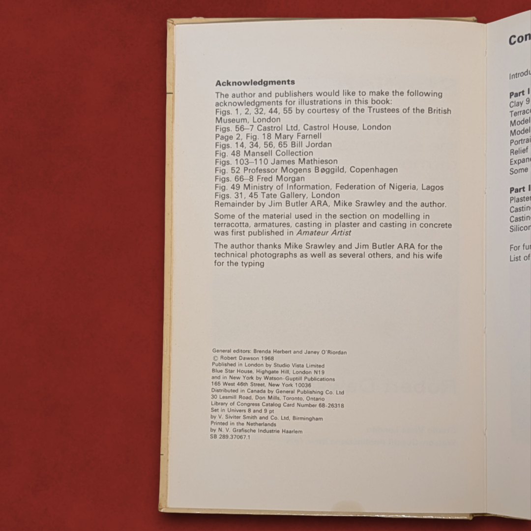 Starting with Sculpture by Robert Dawson (Hardcover, 1968 Printing)
