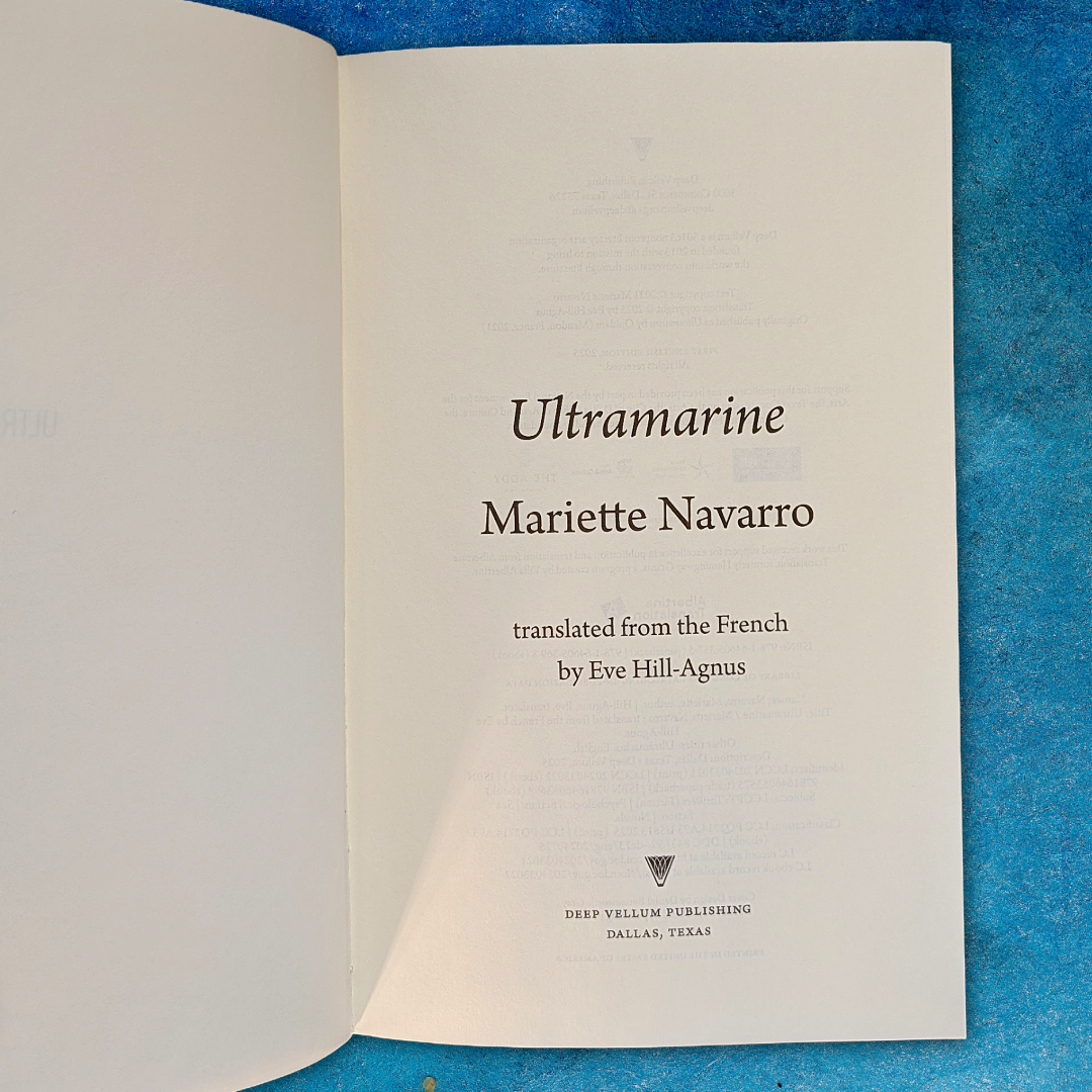 Ultramarine by Mariette Navarro (2025, Trade Paperback)