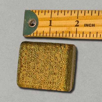 Avocado Green vintage Chanté ring box with "genuine ivory" tag inside