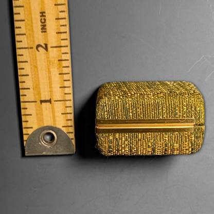 Avocado Green vintage Chanté ring box with "genuine ivory" tag inside