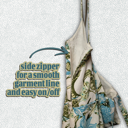 Ann Taylor Loft Spaghetti Strap Cocktail Dress sz 10P, vibrant blue/green floral