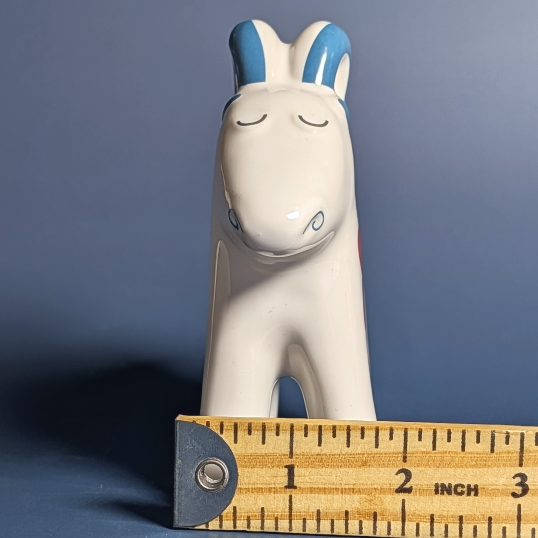 IKEA VINTERFINT White Ceramic Ram Figurine, Scandinavian Dala Folk Art, 2022 ret
