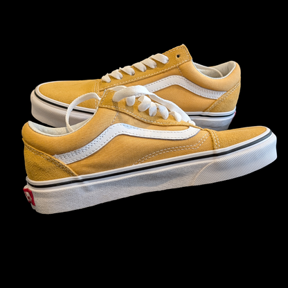 NWOT/Box Vans Old Skool Ochre Yellow/True White US men's 3.5/us women's 5/EU 34.5 low-top sneaker