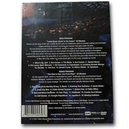 Sealed Lewis Black "Black to the Future" DVD, released 2017