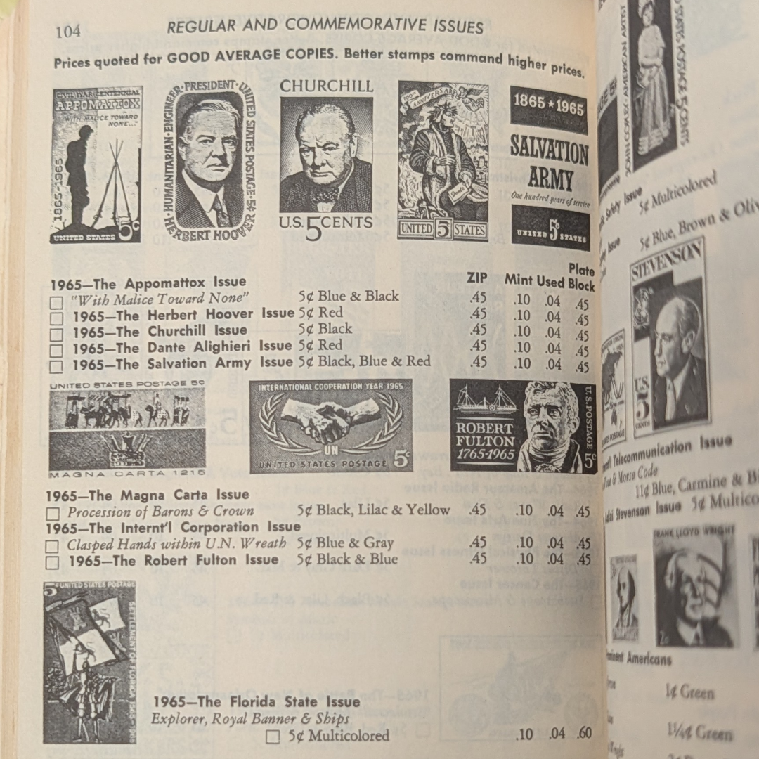 Vintage 1970 Official US Stamp Guide Paperback. Great retro ephemera!