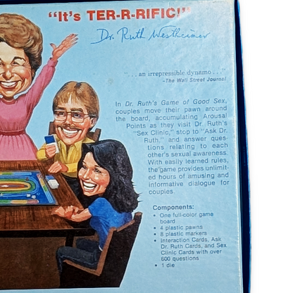 Dr. Ruth's Game of Good Sex board game, published 1985, appears complete