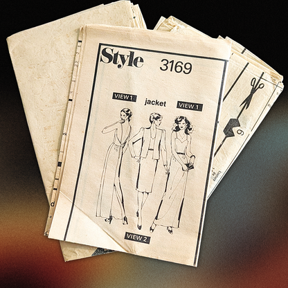 Style Sewing Pattern #3169 size 12, c. 1980-81, dress and bolero jacket