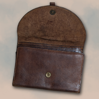 Patricia Nash Genuine Leather Colli Flap Wallet w/ Studded Arch Embossing Detail