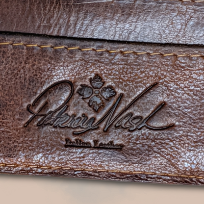 Patricia Nash Genuine Leather Colli Flap Wallet w/ Studded Arch Embossing Detail