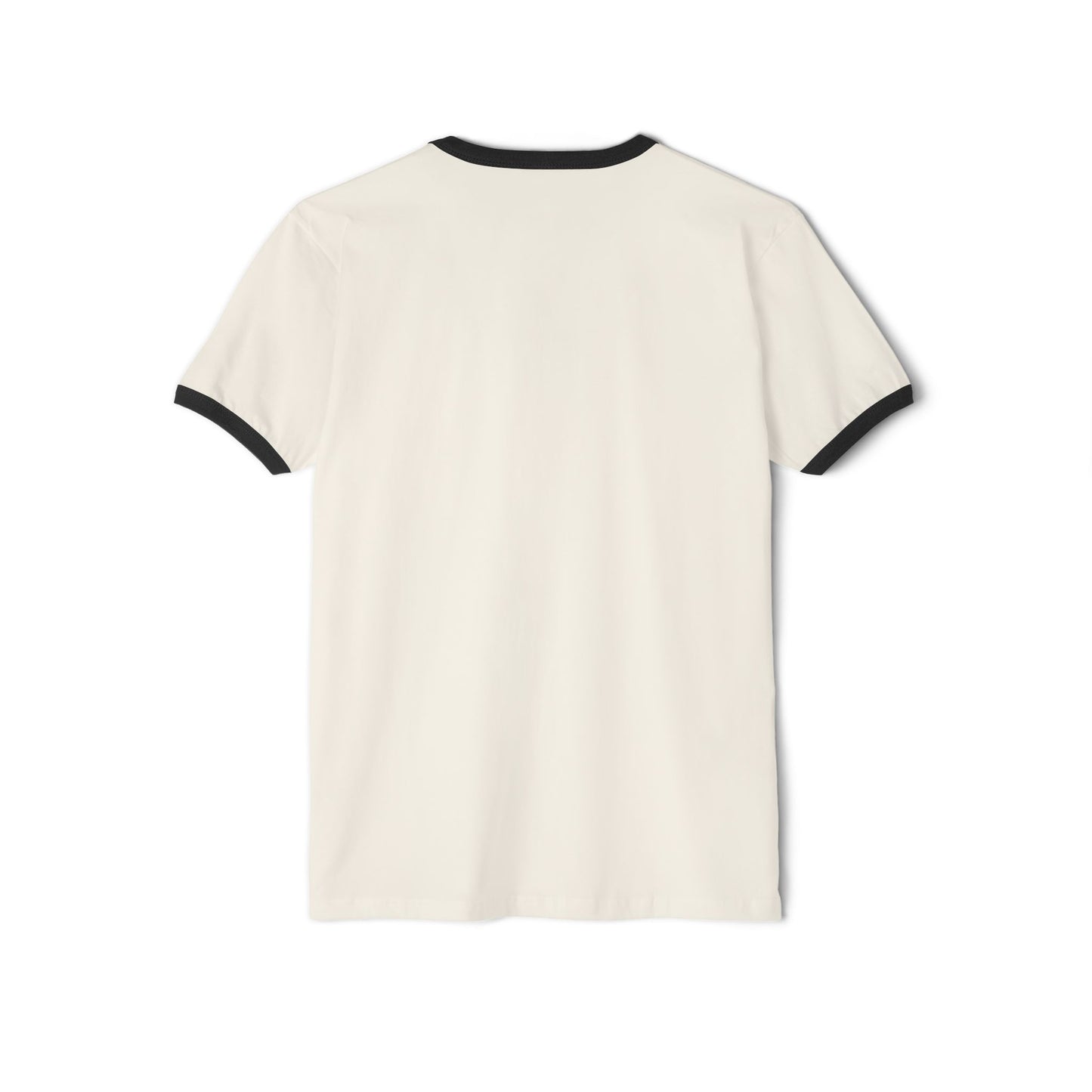 White Crow Yelling on Unisex Ringer Tee