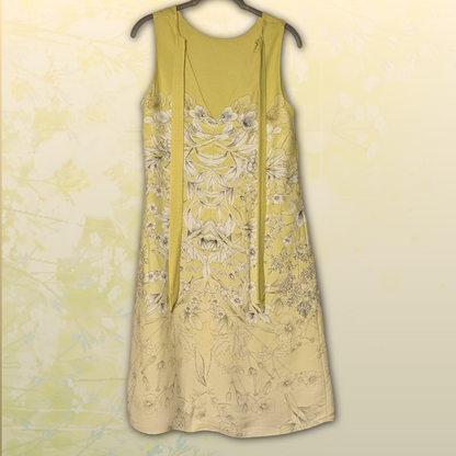 NEXT US size 6/UK size 10 Sleeveless Kiwi Green Gradient Floral Cocktail Dress