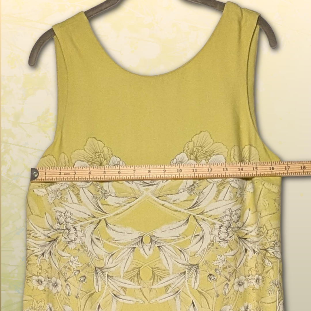 NEXT US size 6/UK size 10 Sleeveless Kiwi Green Gradient Floral Cocktail Dress