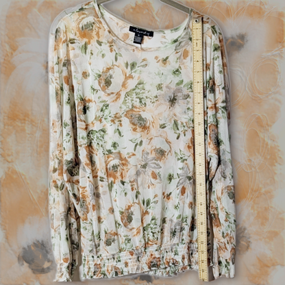 A Love Story Sheer Floral Blouse, size XL