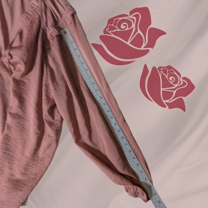 Knox Rose XXL Mauve Satin Flowy Blouse Romantic Boho Peasant Top