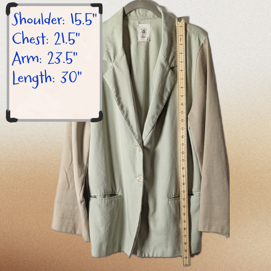 Hope Station Two-Tone Poly/Rayon Blend Blazer - Classic & Comfy Layering Piece