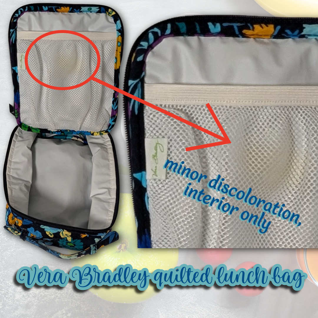 Vera Bradley Midnight Blues Quilted Lunch Bag Insulated Cooler Retired 2014