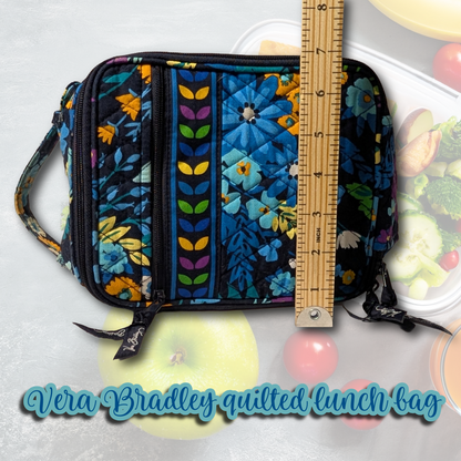 Vera Bradley Midnight Blues Quilted Lunch Bag Insulated Cooler Retired 2014