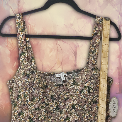 NWT AUW Size XL Floral Midi/Knee Length Sundress with Pockets