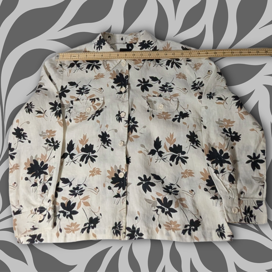 Vintage 20 South Floral Button-Down Blouse