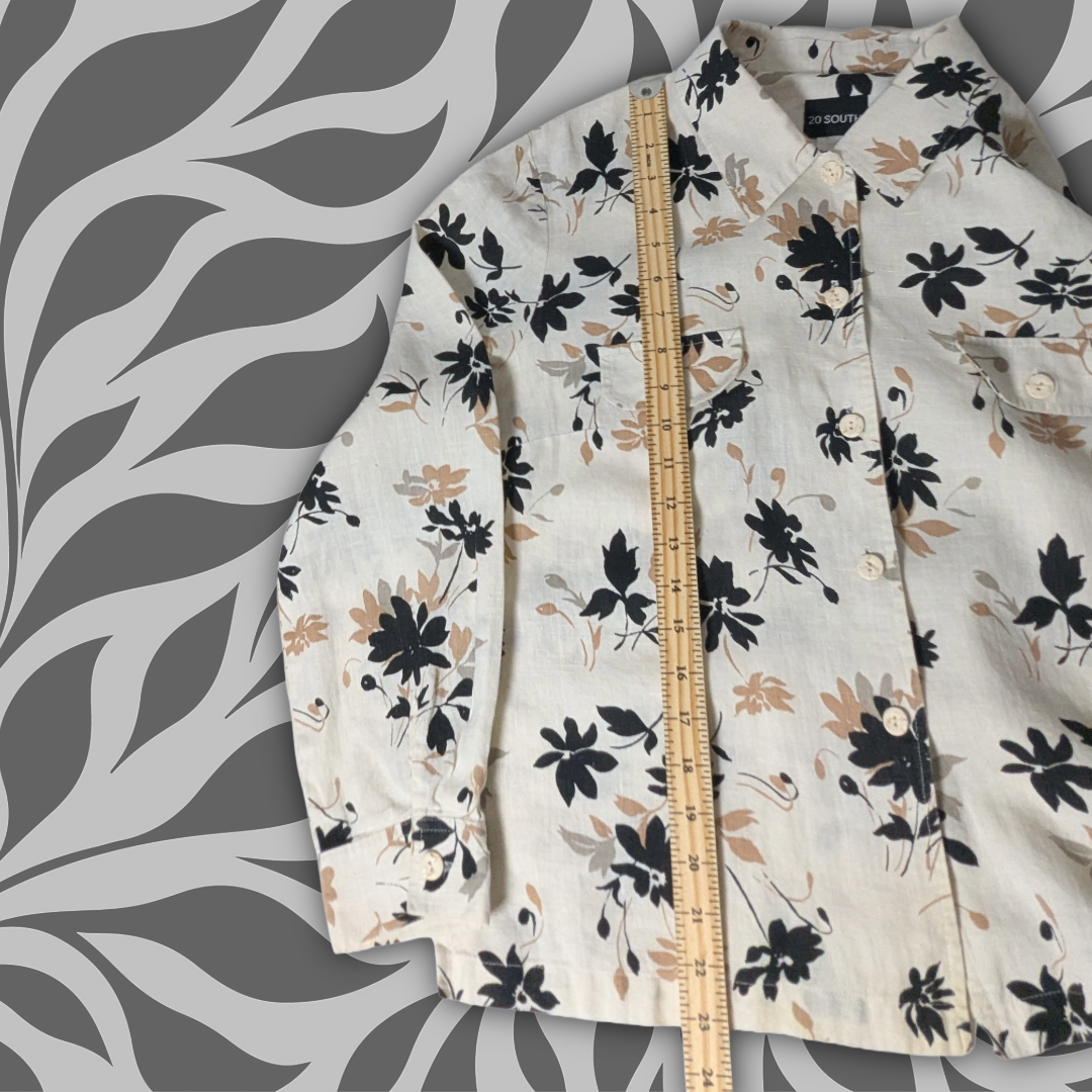 Vintage 20 South Floral Button-Down Blouse