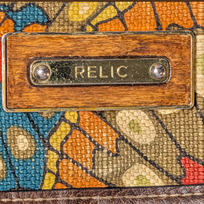 Relic Fabric Crossbody Butterfly Wing Retro-Psychedelic Art Deco Purse/Bag