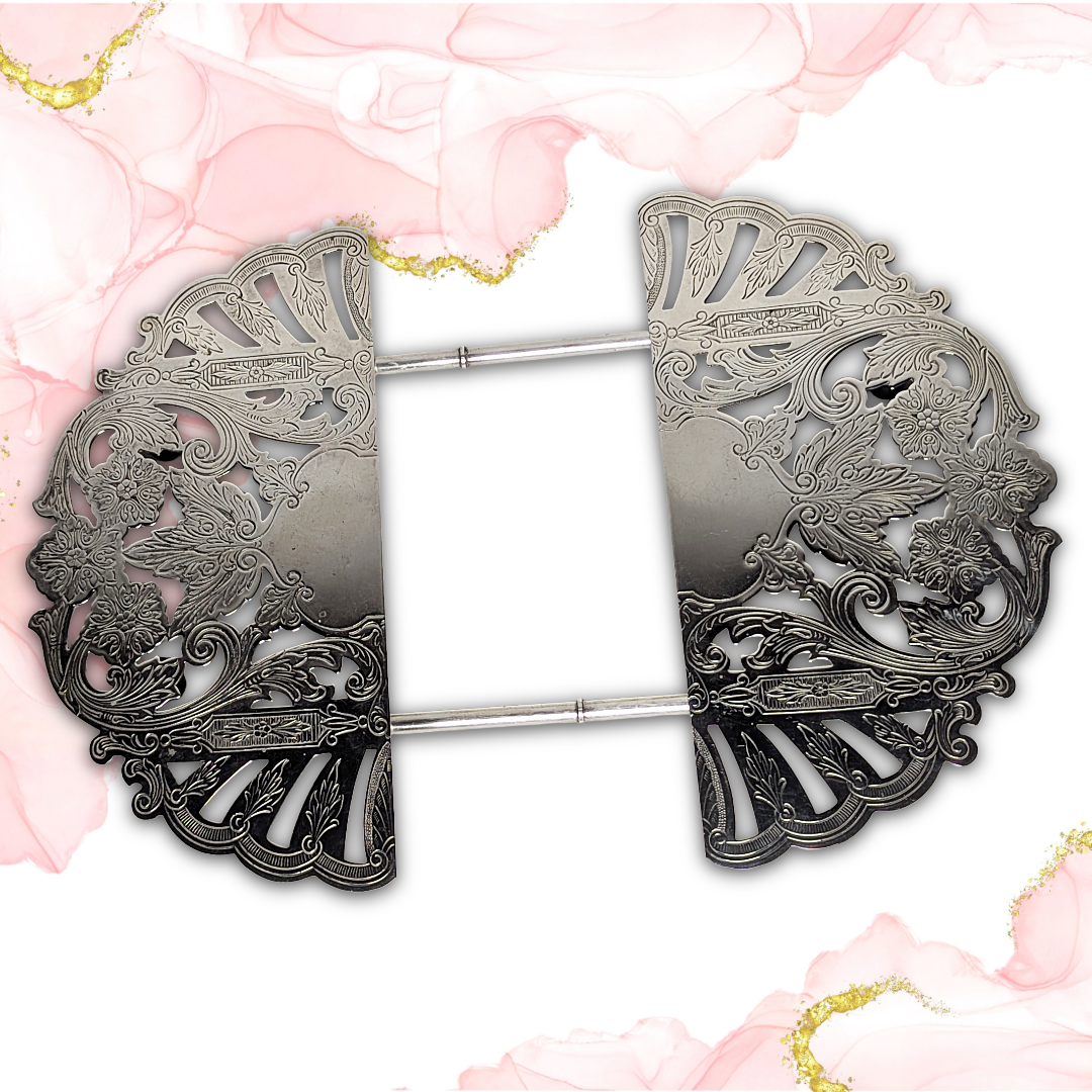 Vintage 50s Wallace Silverplate Expandable Footed Trivet #7333 - Ornate Floral Design, Excellent Condition!
