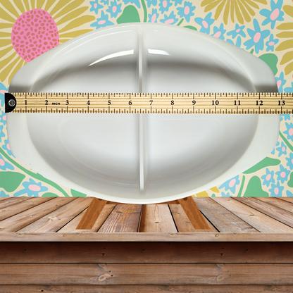 PYREX #1063 Vintage Milk Glass (White) Divided Dish | 1.5 Qt. | Baking/Serving