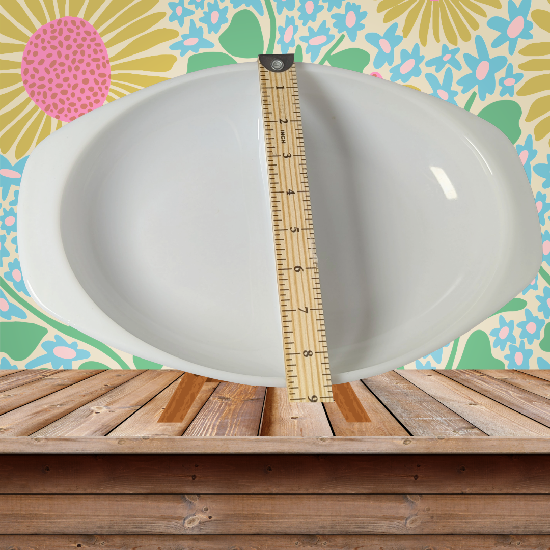 PYREX #1063 Vintage Milk Glass (White) Divided Dish | 1.5 Qt. | Baking/Serving