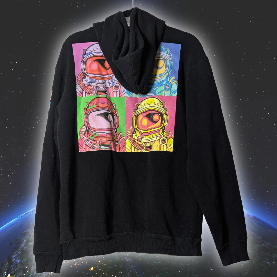 Unisex Hyper Space NASA Pop Art Astronaut Hoodie, size M