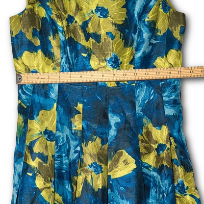 Jessica Howard size 8P Fit & Flare Blue/Green Shimmery Sleeveless Cocktail Dress
