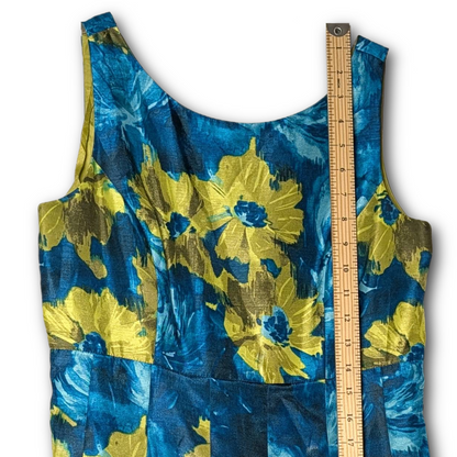 Jessica Howard size 8P Fit & Flare Blue/Green Shimmery Sleeveless Cocktail Dress
