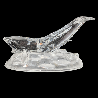 Vintage Cristal d'Arques Lead Crystal Humpback Whale & Calf – Made in France