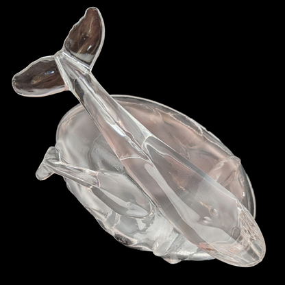 Vintage Cristal d'Arques Lead Crystal Humpback Whale & Calf – Made in France