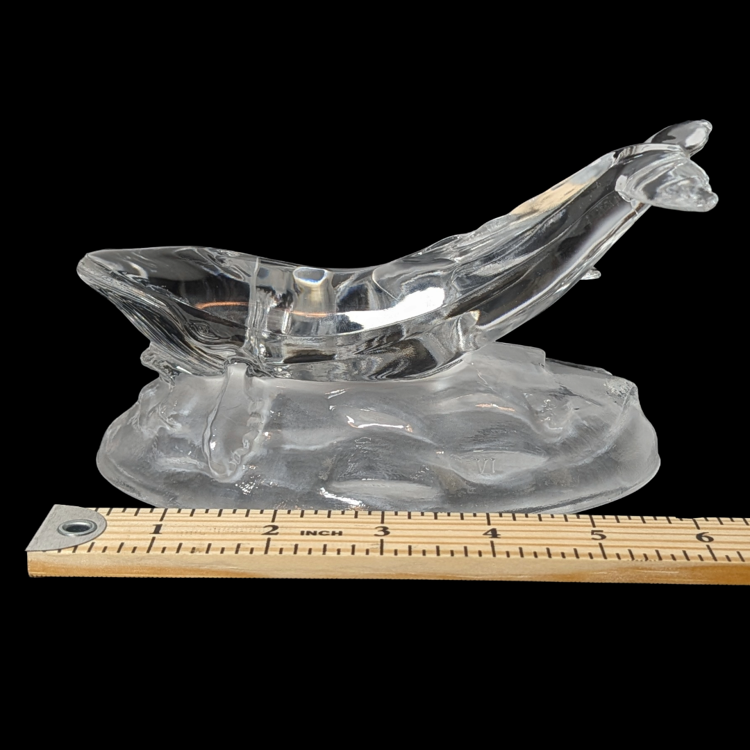 Vintage Cristal d'Arques Lead Crystal Humpback Whale & Calf – Made in France