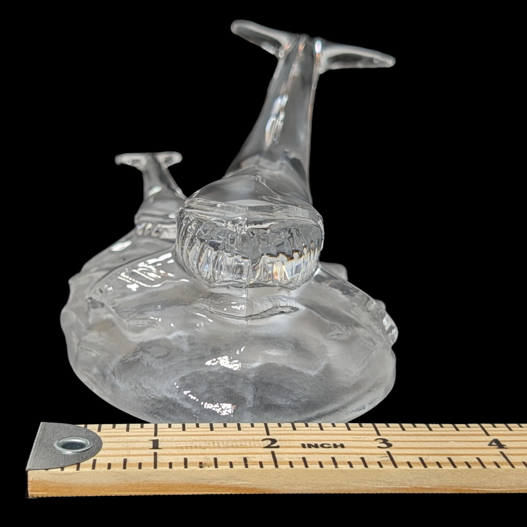 Vintage Cristal d'Arques Lead Crystal Humpback Whale & Calf – Made in France