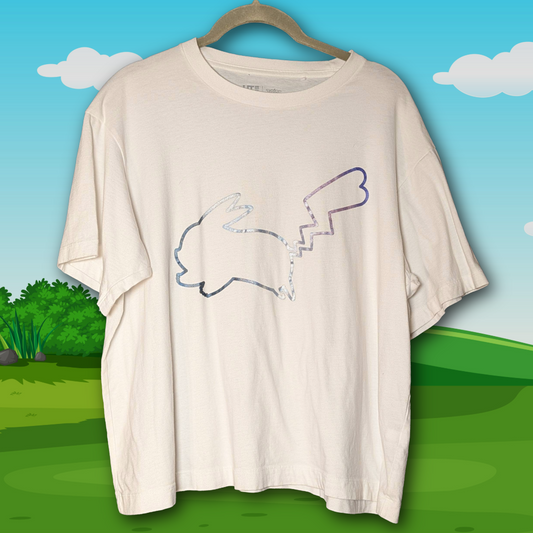 Uniqlo Pokemon Women's Size L Short Sleeve Crew Neck Graphic Tee/T-Shirt, White