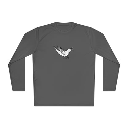 White Crow Yelling on Unisex Lightweight Long Sleeve Tee