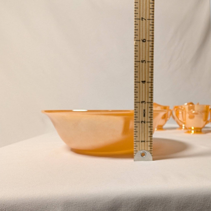 Vintage Fire King Peach Lustre Laurel Dishware Grouping of 10 Pieces